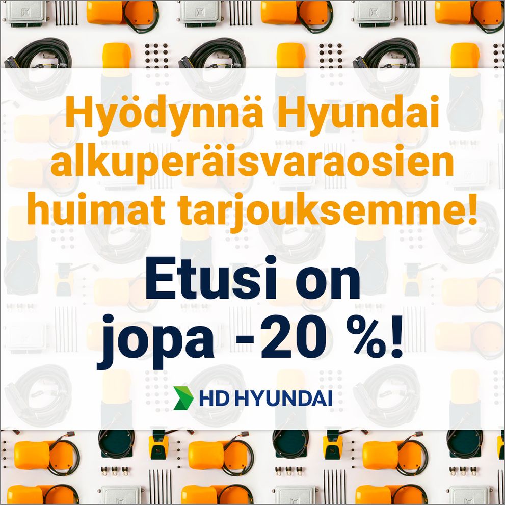 Hyödynnä Hyundai alkuperäisvaraosien huimat tarjouksemme! Etusi on jopa -20 %!